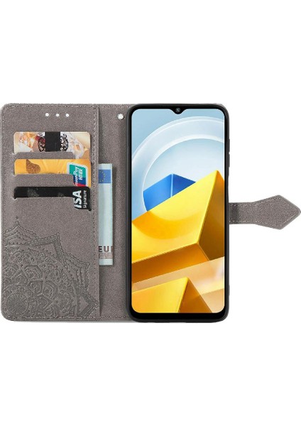 Xiaomi Poco M5 Basit Iş Darbeye Deri Kılıf Için Kılıf Çevirin (Yurt Dışından)