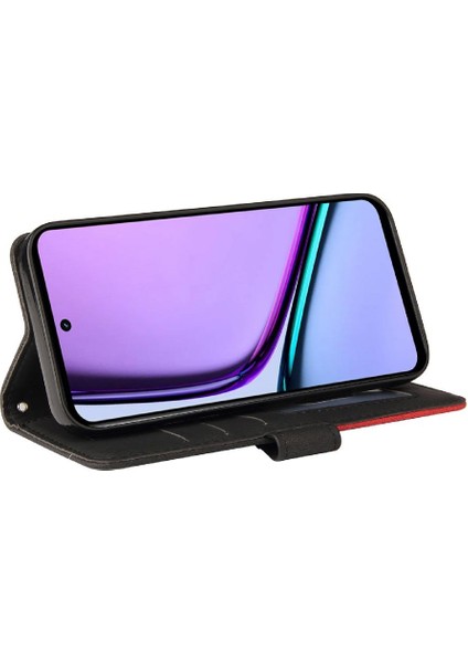 Realme C67 4g Kickstand Koruyucu Pu Deri Flip Folio Için Flip Case (Yurt Dışından)