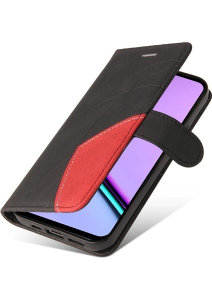 Realme C67 4g Kickstand Koruyucu Pu Deri Flip Folio Için Flip Case (Yurt Dışından)