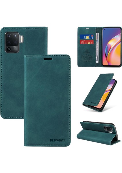 Colorful Shop Oppo A94 4g Için Kılıf Folio Cüzdan Manyetik Pu Deri Koruyucu (Yurt Dışından)