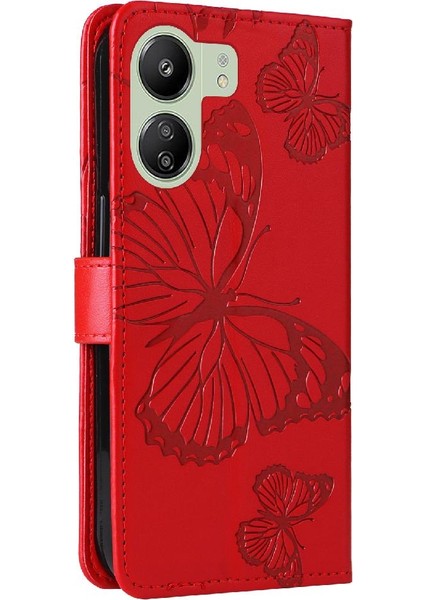 Kart Yuvası Standı ile Xiaomi Redmi 13C 4g Için Kılıf Pu Deri Kapak Çevirin (Yurt Dışından) indirimleri