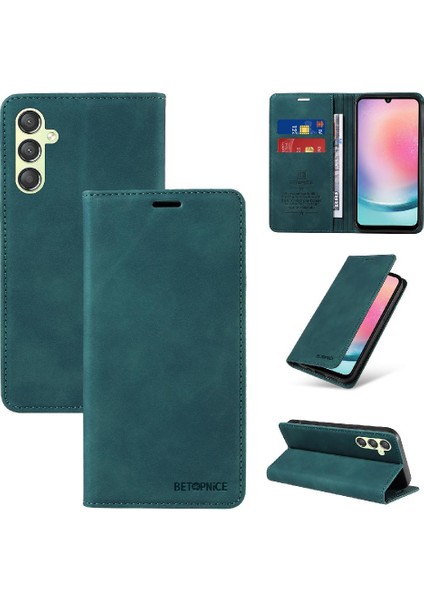 Samsung Galaxy A24 4g Için Kılıf Folio Cüzdan Koruyucu Pu Deri Manyetik (Yurt Dışından)