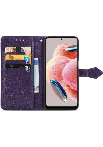 Redmi Not 12 Için Kılıf 4g Darbeye Basit Iş Deri Kılıf Desen (Yurt Dışından)