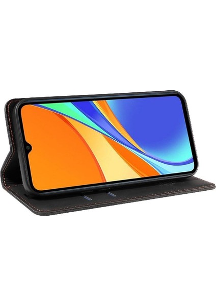 Colorful Shop Xiaomi Poco C3 Için Folio Cüzdan Manyetik Pu Deri Koruyucu Kılıf (Yurt Dışından)