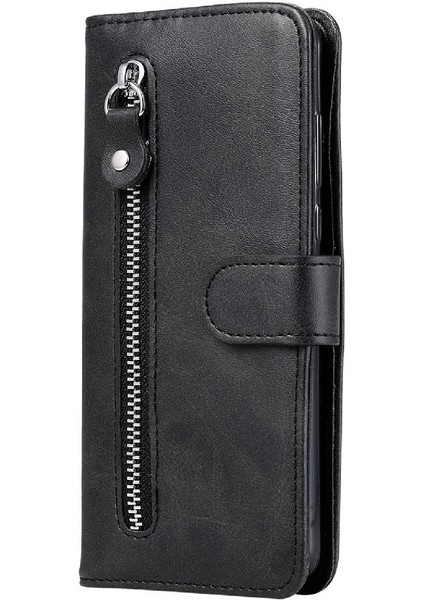 Xiaomi 10T Lite Için Kılıf Deri Kart Yuvası Sahipleri Koruyucu Kapak Fermuar (Yurt Dışından) modelleri