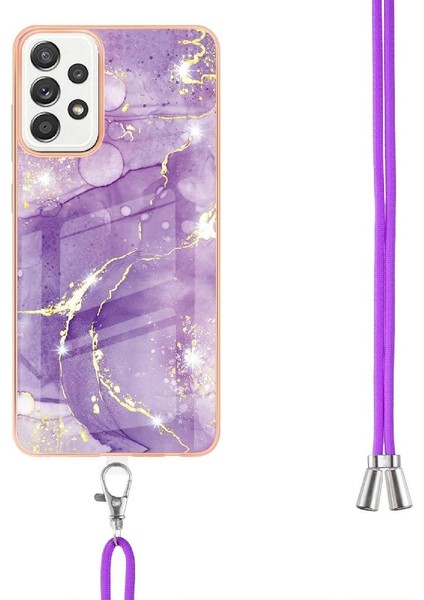 Samsung Galaxy A52S 5g Tampon Mermer Crossbody Kordon Askısı Yumuşak (Yurt Dışından)