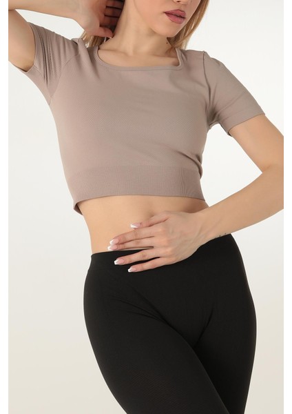 Seamless Kısa Kollu Crop