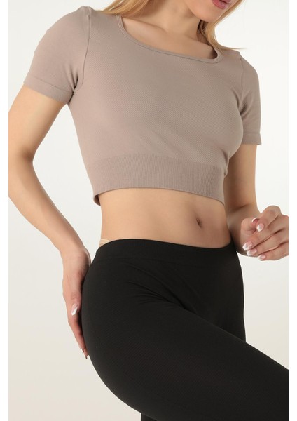 Seamless Kısa Kollu Crop