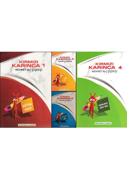 Kırmızı Karınca Eğitim Koçu - Hiperaktivite ve Dikkat Eksikliği - Hayalimdeki Okul - Sonunu Sen Seç 4 Kitap - Mehmet Ali Çiçekçi