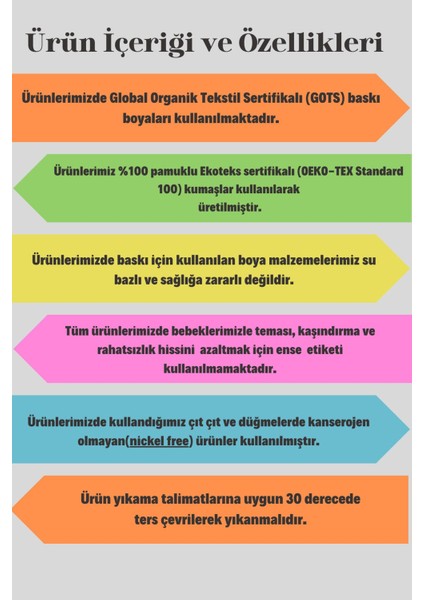 Mother Made Uzun Kollu Düz Beyaz 3 Adet Bebek Badisi Ekoteks Belgeli %100 Pamuklu Yumuşak Bebek Zıbını