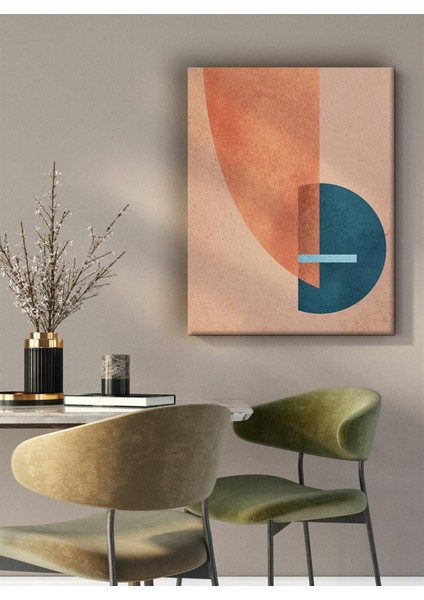 Kanvas Bej Renkli Geometrik Modern Tablo 1031