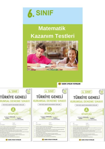 6. Sınıfmatematik Kazanım Tarama Testi + 3 Adet Kurumsal Deneme Sınavı