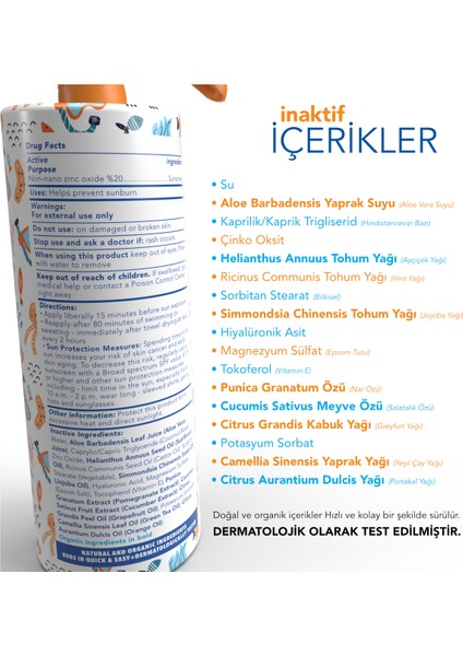 Bebek & Çocuk Doğal Güneş Koruyucu Sprey 200 ml