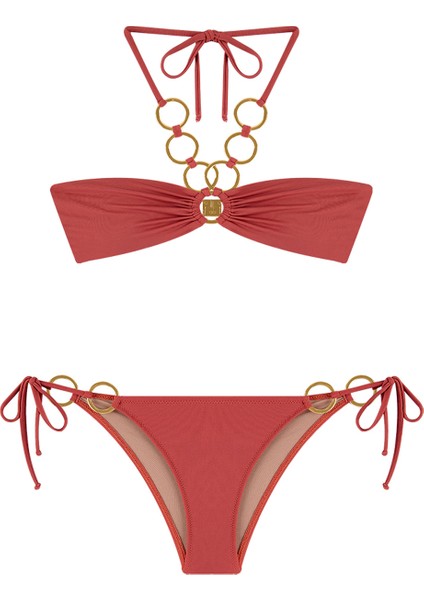 Sofya Halka Detaylı Straplez Bikini Takımı