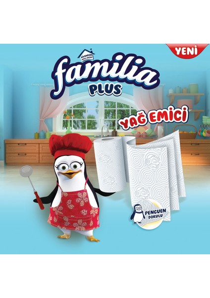 Plus Yağ Emici Kağıt Havlu 24 Rulo (6 Rulo x 4 Paket)