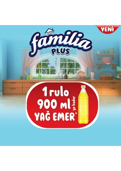 Plus Yağ Emici Kağıt Havlu 24 Rulo (6 Rulo x 4 Paket)