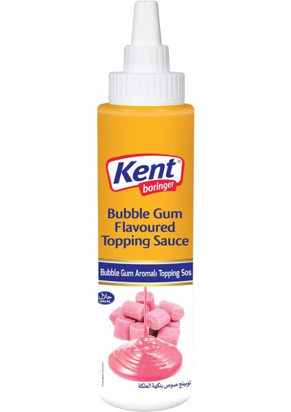 Kent Boringer Bubble Gum Topping Sos 300 gr x 12 Adet