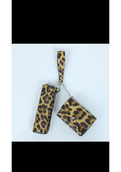 Iqos Iluma One Tam Set Çantalı Kılıf Açık Leopar