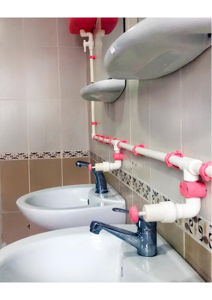 10 Lt Butonlu 3 Musluklu Merkezi Sistem Depolu Sıvı Sabunluk