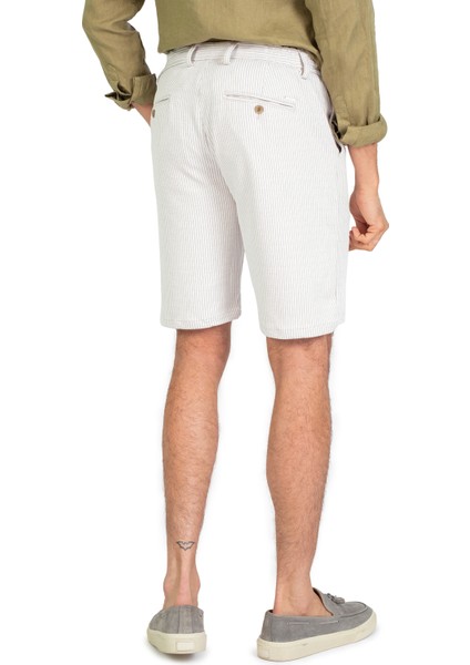 Toss Erkek Casual Şort-Ekru