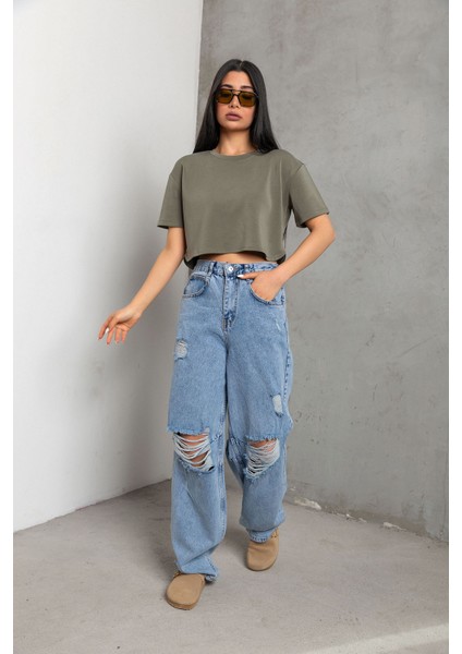 Ultra Yumuşak Dokunuş: Modal Crop Top Serisi Kadın Tişört @Savona modelleri