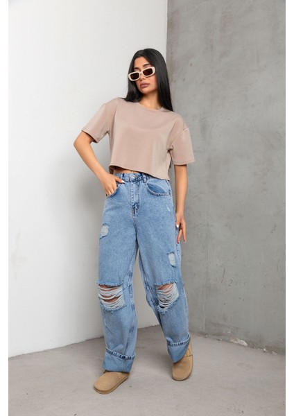 Ultra Yumuşak Dokunuş: Modal Crop Top Serisi Kadın Tişört @Savona