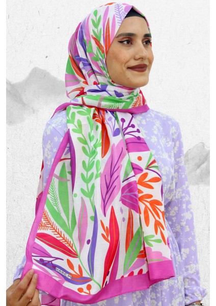 Harem Soft Yaprak Desen Şal EŞ5199-10