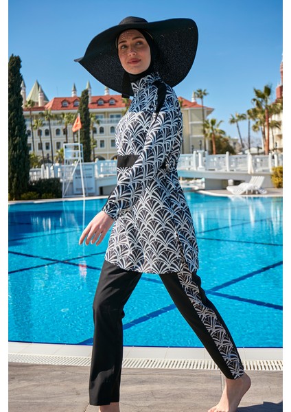 Remsa Paraşüt Su Tutmaz Tam Kapalı Tesettür Mayo R083 Şule