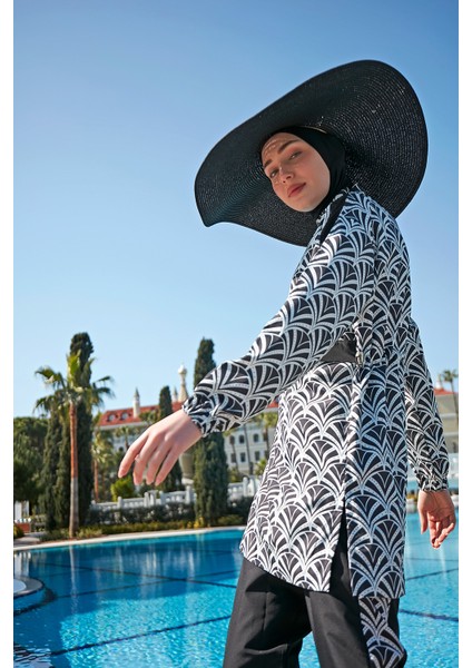 Remsa Paraşüt Su Tutmaz Tam Kapalı Tesettür Mayo R083 Şule modelleri