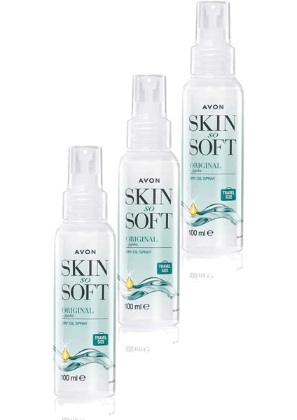 Skin So Soft Orijinal Kuru Yağ Vücut Spreyi Üçlü Set 100 ml