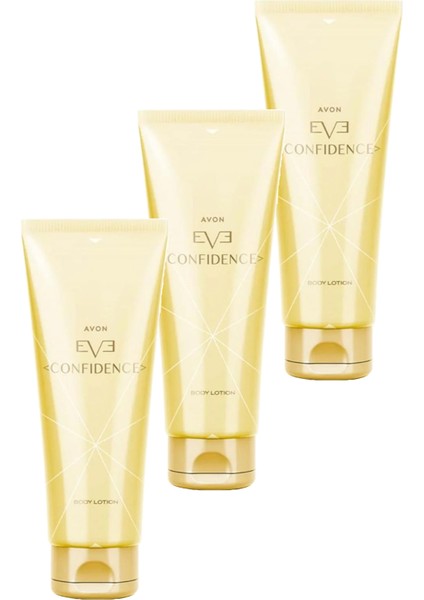 Eve Confidence Vücut Losyonu 125 ml Üçlü Set Sulu Frenk Üzümü ve Frangipani Kokulu