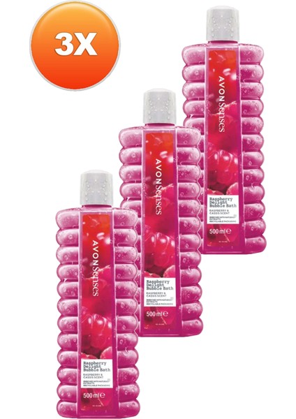 Raspberry Delight Frambuaz ve Frenk Üzümü Kokulu Banyo Köpüğü 500 Ml. Üçlü Set fiyatları