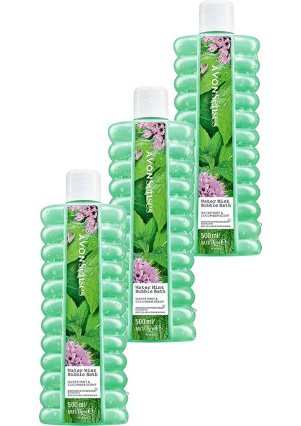 Senses Water Mint Nane ve Salatalık Kokulu Banyo Köpüğü 500 Ml. Üçlü Set