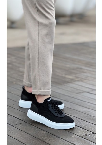 BA0812 Özel Örme Triko Tarz Siyah Renk Spor Ayakkabı fiyatları