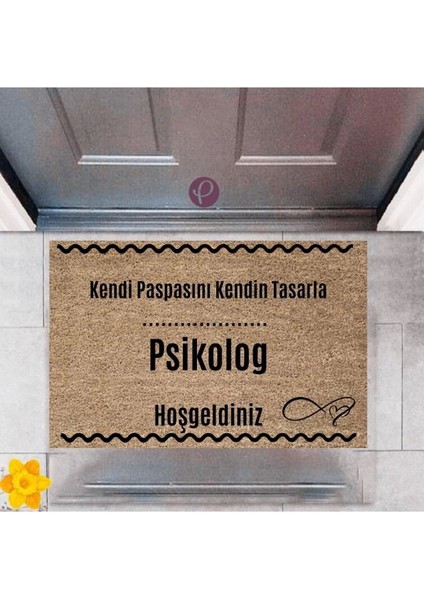 Kapı Önü Paspası Dekoratif Dijital Baskı Psikolog P-2529