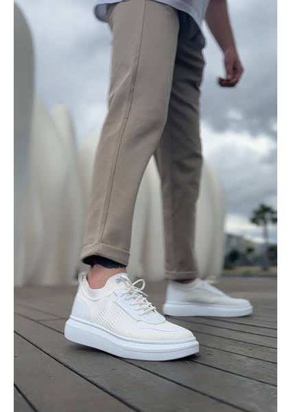 BA0812 Özel Örme Triko Tarz Beyaz Renk Spor Ayakkabı fırsatları