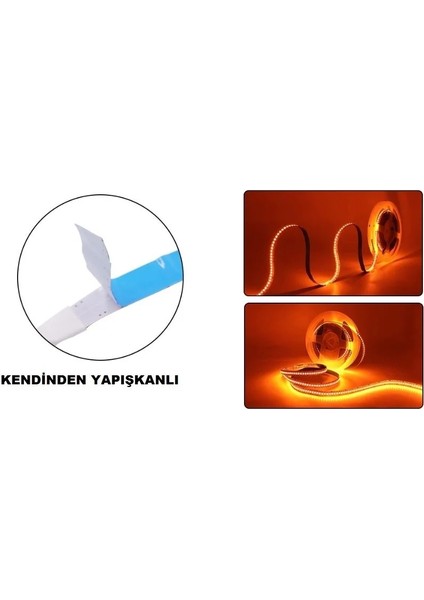 240 Çipli LED Şerit Iç Mekan (Amber)