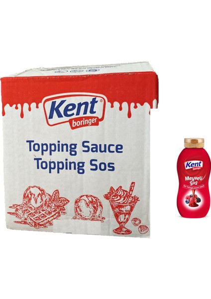 Kent Boringer Meyveli Topping Sos 320 gr x 15 Adet (Elips Ambalaj)