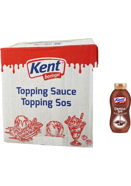 Kent Boringer Çikolatalı Topping Sos 300GR x 15 Adet (Elips Ambalaj)