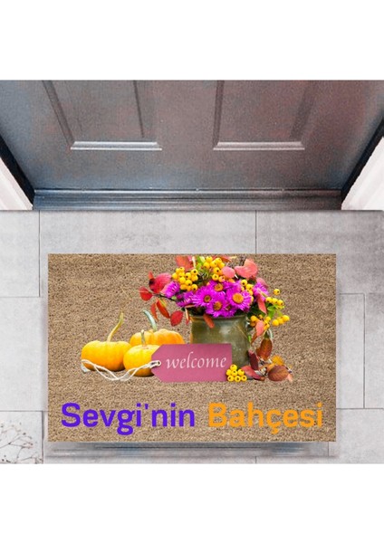 Kapı Önü Paspası Dekoratif Dijital Baskı Bahçesi P-2459