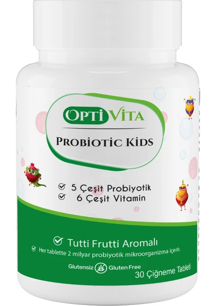 Probiotic Kids 30 Çiğneme Tableti - Çocuklar Için Probiyotik ve Vitamin Içeren Takviye