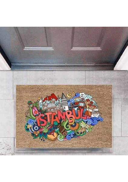 Kapı Önü Paspası Dekoratif Dijital Baskı ŞEHIRLERP-2761
