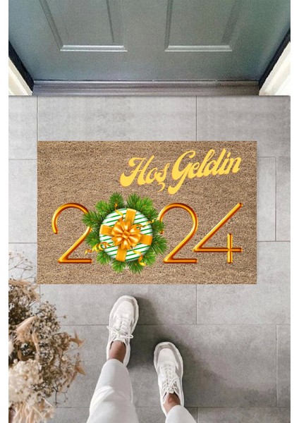 Kapı Önü Paspası Yeni Yıl Konsepti Dijital Baskı PY-175111179