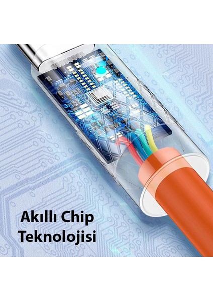 6A 120W 180° Dönebilen USB To iPhone Lightning Hızlı Şarj Kablosu Silikon Kablo 1 Metre