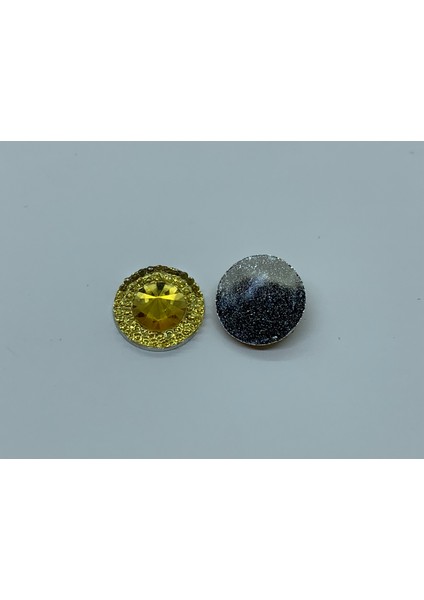 Süsleme Taşı Yuvarlak Sarı 12MM 2500 Adet Polyester Taş