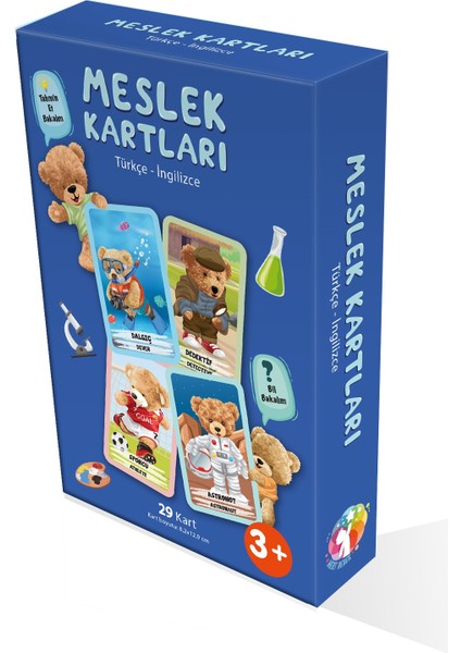 Meslek Kartları Türkçe - İngilizce Meslekleri Tahmin Etme Oyun Kartları