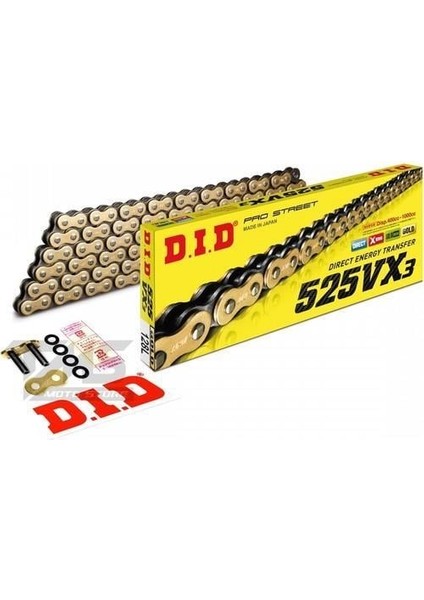D.ı.d 525 Vx3 X-Ringli Zincir Gold 110 Bakla