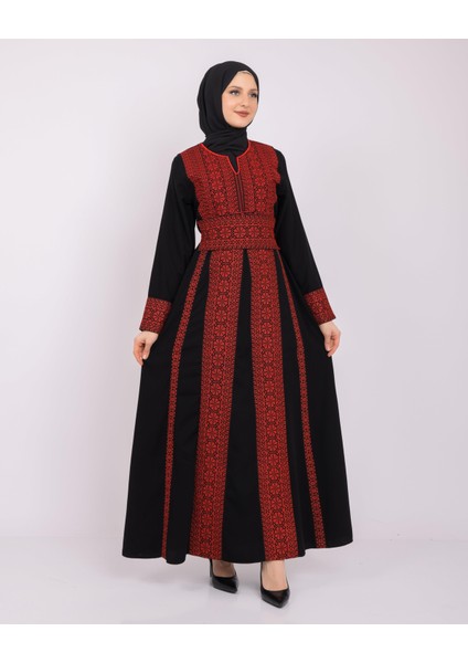 Filistin Özel Nakışlı Geleneksel Filistin Kadın Elbise M-3XL C100001