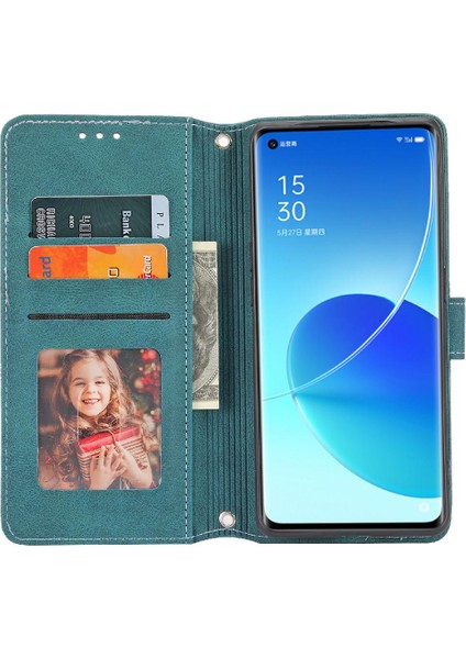 Mays Shop Oppo A16 Için Flip Case/oppo A16S Cüzdan Kılıf Darbeye Koruyucu Pu (Yurt Dışından)