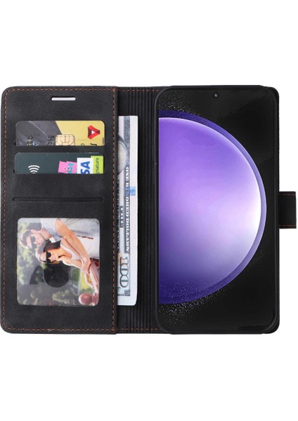 Mays Shop Samsung Galaxy S23 Fe Için Flip Case Cüzdan Kapak Kapak Basit Iş (Yurt Dışından)